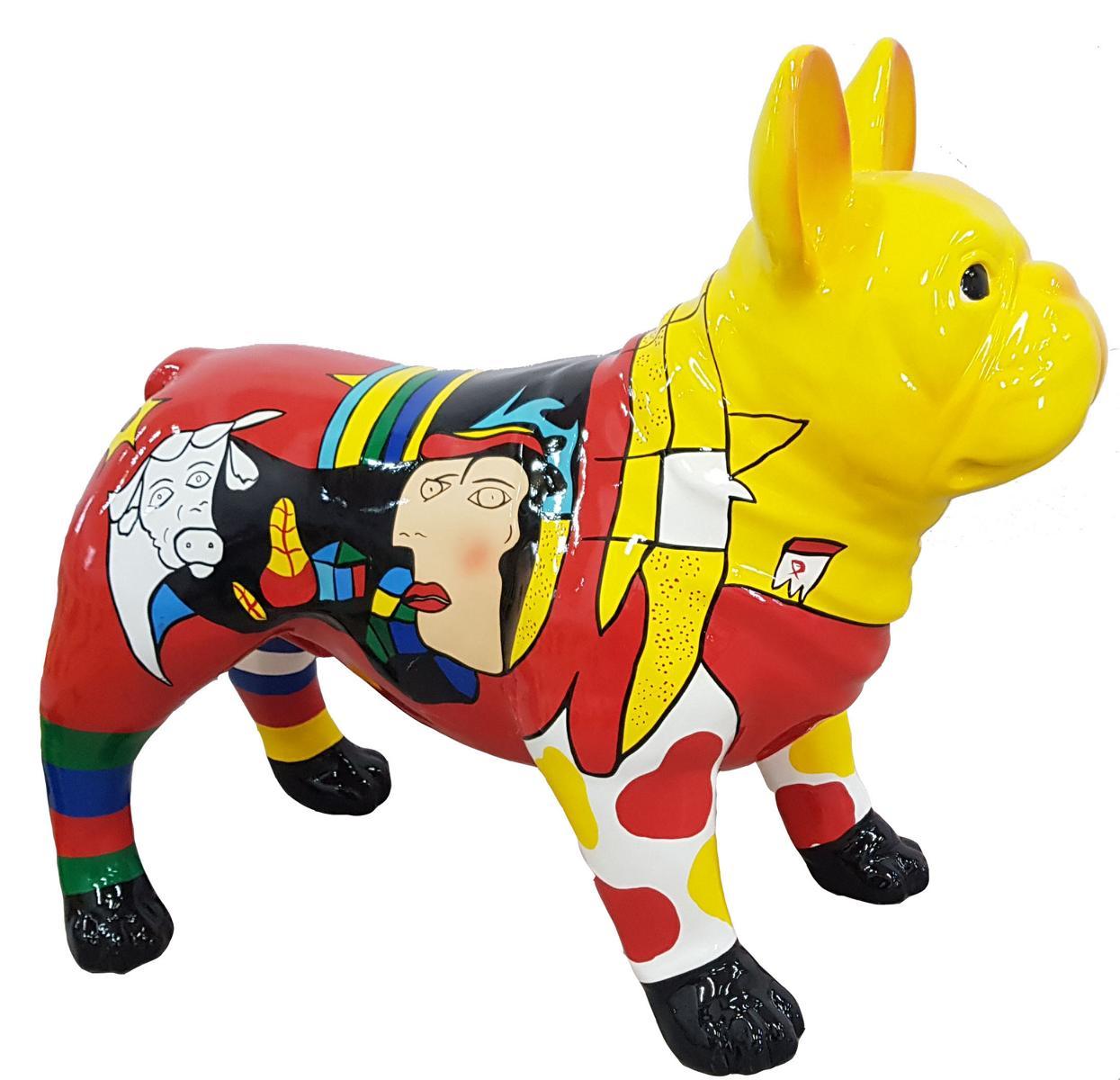 Designer Figur Hund Statue Moderne Dekoration Figuren Garten Skulptur Skulpturen