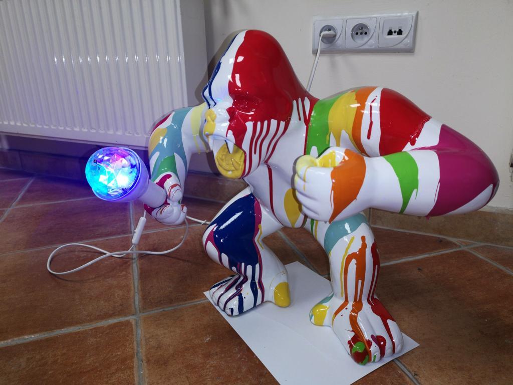 Gorilla Figuren Neu Design Figur Statue Skulpture Abstrakte Terrasse Dekoration Deko