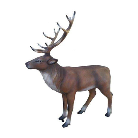 Hirsch Lebensgroße Figur Dekoration Statuen Skulptur Garten Deko Figuren 160cm