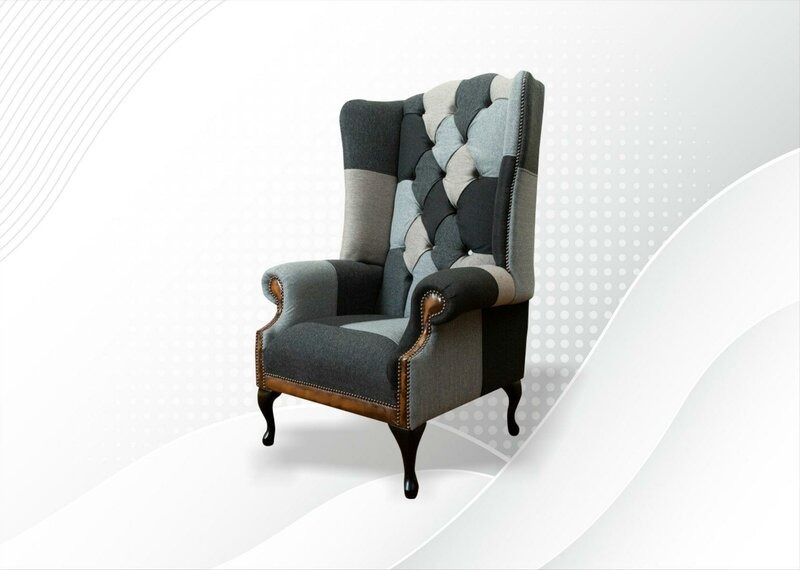 Chesterfield Sessel Mehrfarbig Ohrensessel Möbel Wohnzimmer Modern