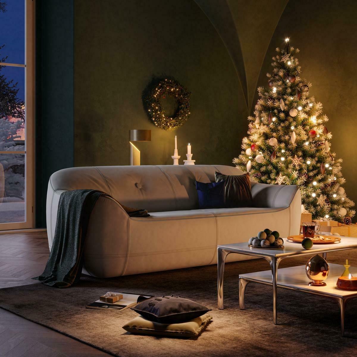 Moderner Dreisitzer Sofa 3 Sitzer Couchen Dreisitzer Polster Luxus Sofas Braun