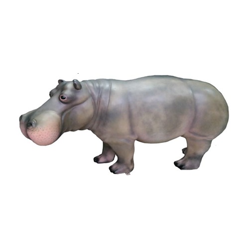 Garten Dekoration Zoo Nilpferd Statue Figur Deko Statuen Skulptur Figuren