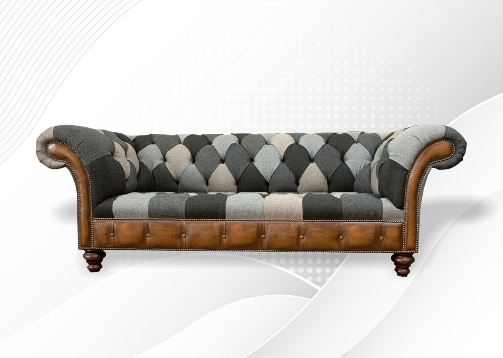 Chesterfield Mehrfarbig Dreisitzer Design Couchen Polster Sofa Sofas Neu