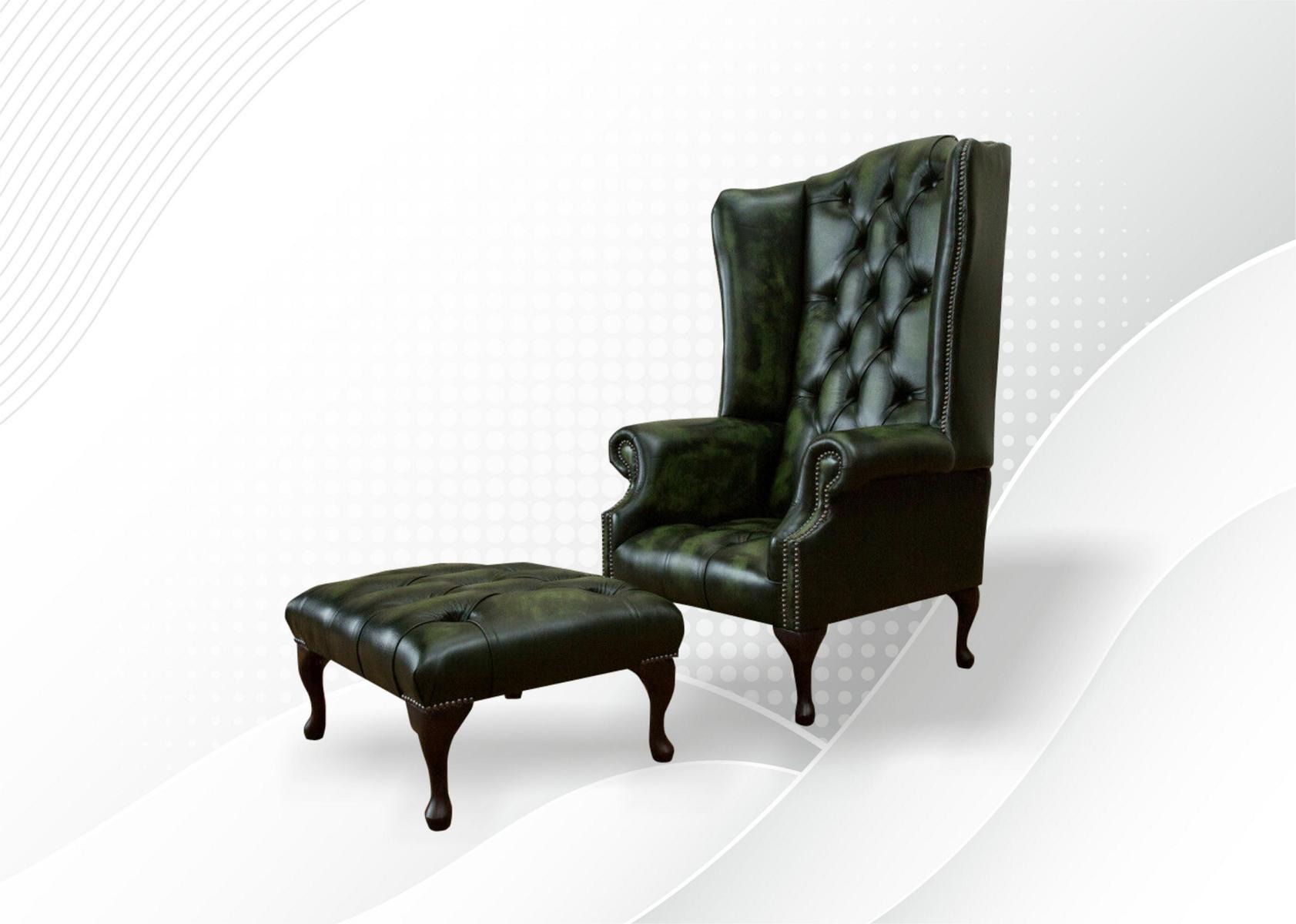 Klassische Ohrensessel Sessel Couch Sofa Polster Sitz Lounge Relax Club