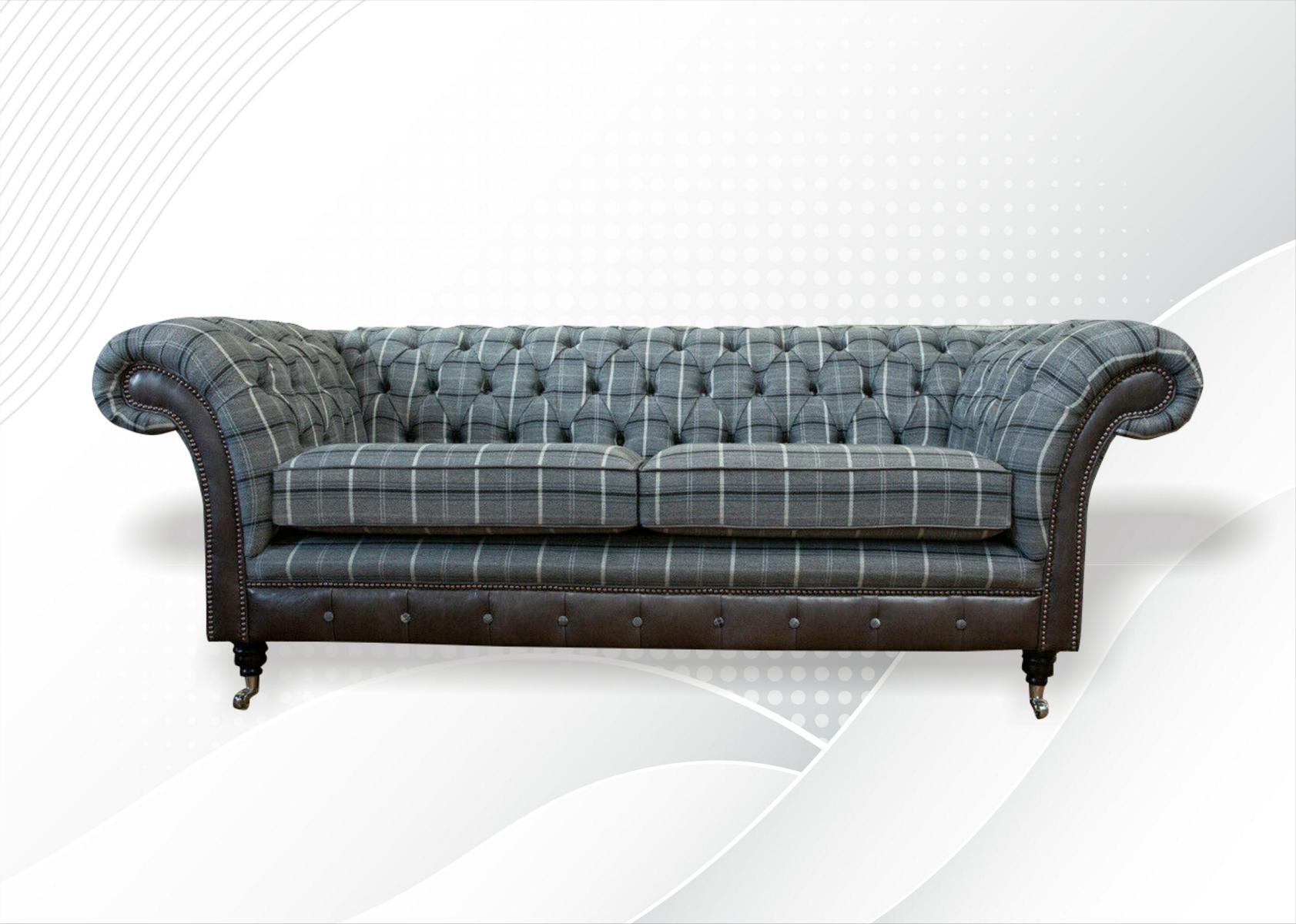 Chesterfield Grau Wohnzimmer Modern Design Couchen Sofa Neu Kreative