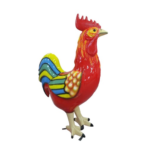 Hahn Lebensgroße Figur Dekoration Statuen Skulptur Garten Deko Figuren