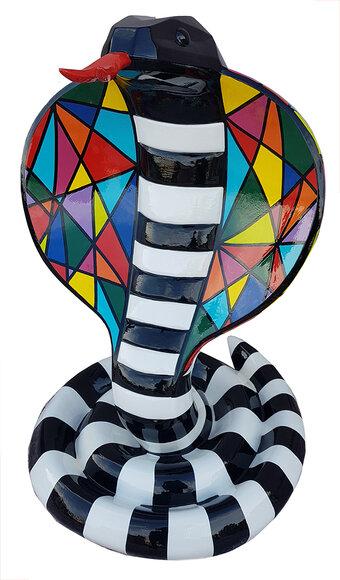 Designer Abstrakte Moderne Figur Schlange Deko Garten Kobra Skulpturen