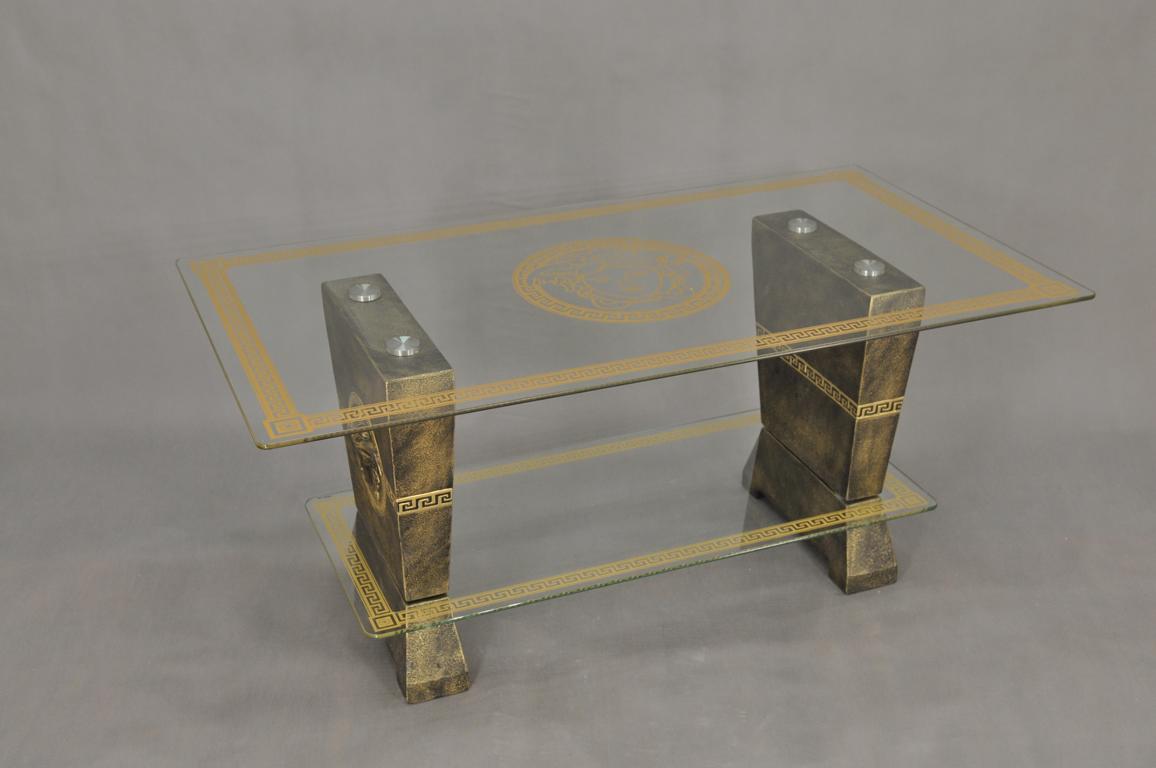 Design Medusa Couchtisch Glastisch Tisch Beistell Tische Couch Klassisch
