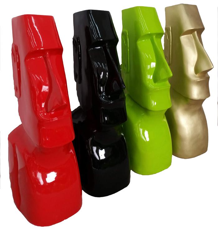 Designer Abstrakte Dekoration Moai Skulptur Figuren Statuen Moderne Wohnzimmer