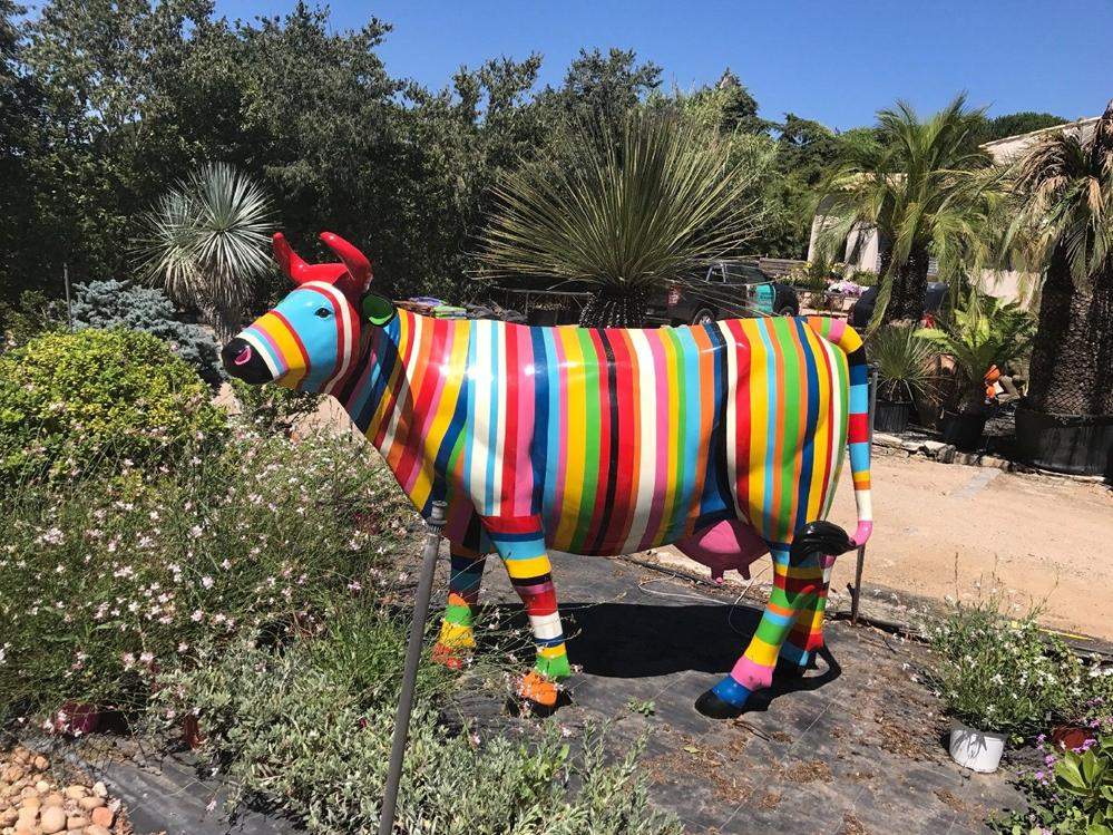 Designer Abstrakte Moderne Figur Rind Luxus Kunststoff Deko Garten