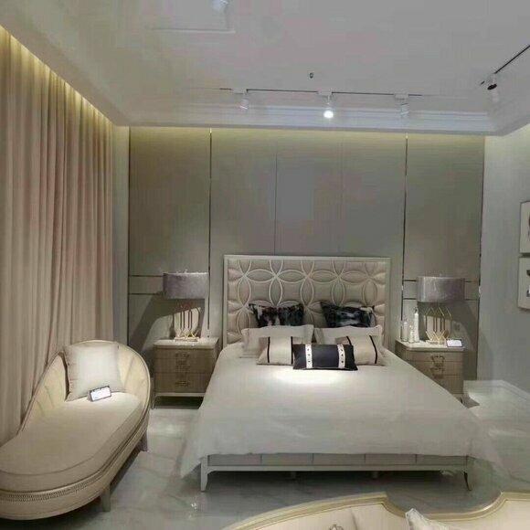 Bett + 2x Nachttisch 3 tlg Schlafzimmer Set Design Modern Luxus Klassische Möbel