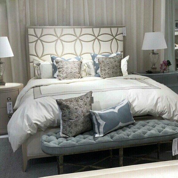 Bett Klassisch Polsterbett Luxus Doppel Schlafzimmer Holz Textil Betten 180x200