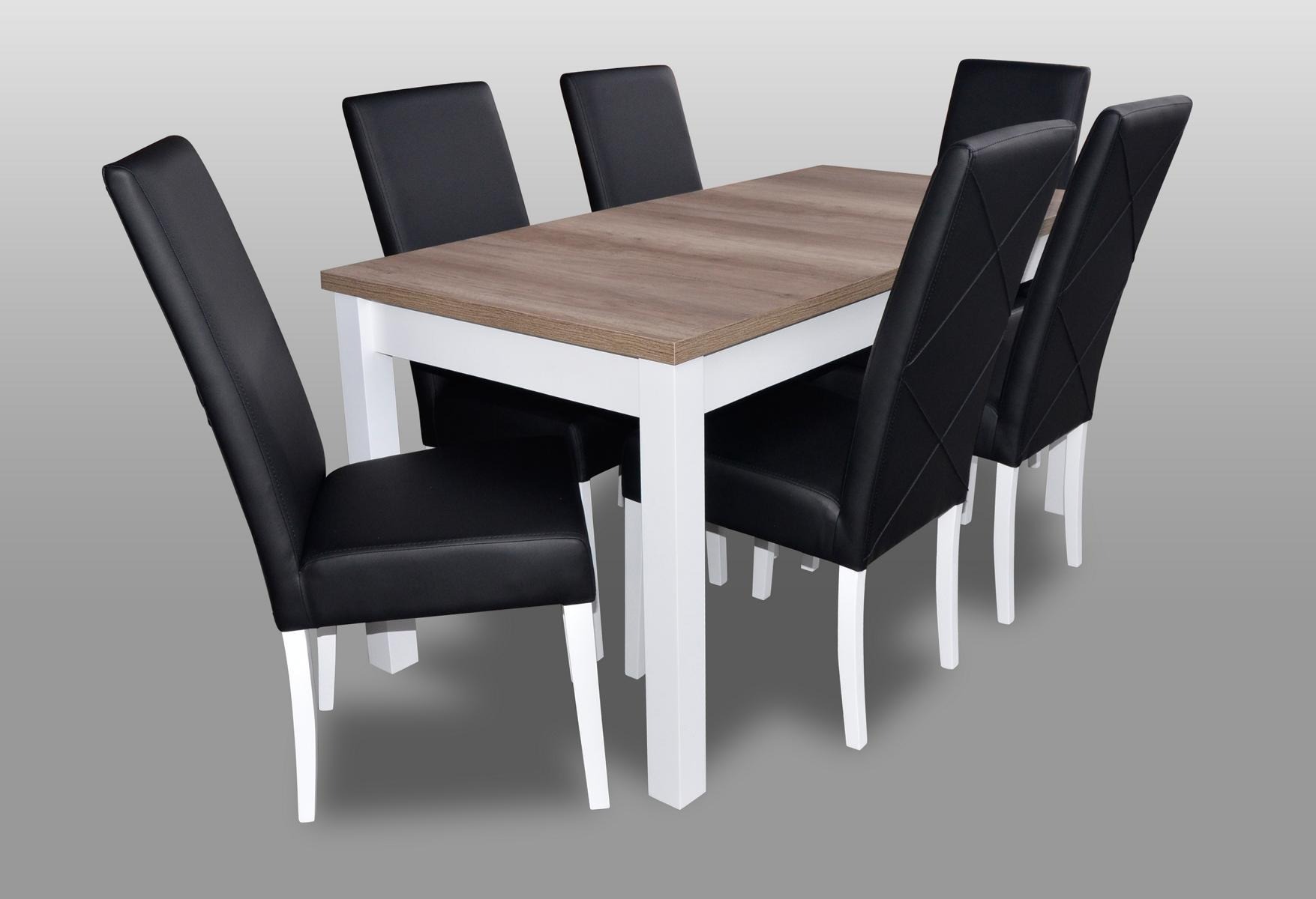 Komplett Esstisch 6 Stühle Esszimmer Set Ess Gruppe Holz Leder Tisch Tische 7tlg