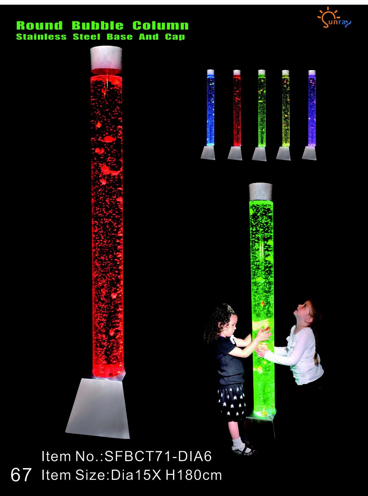 Säule Wassersäulen Wasser Bluber Tube Wall Wand Wasser Spiel Design