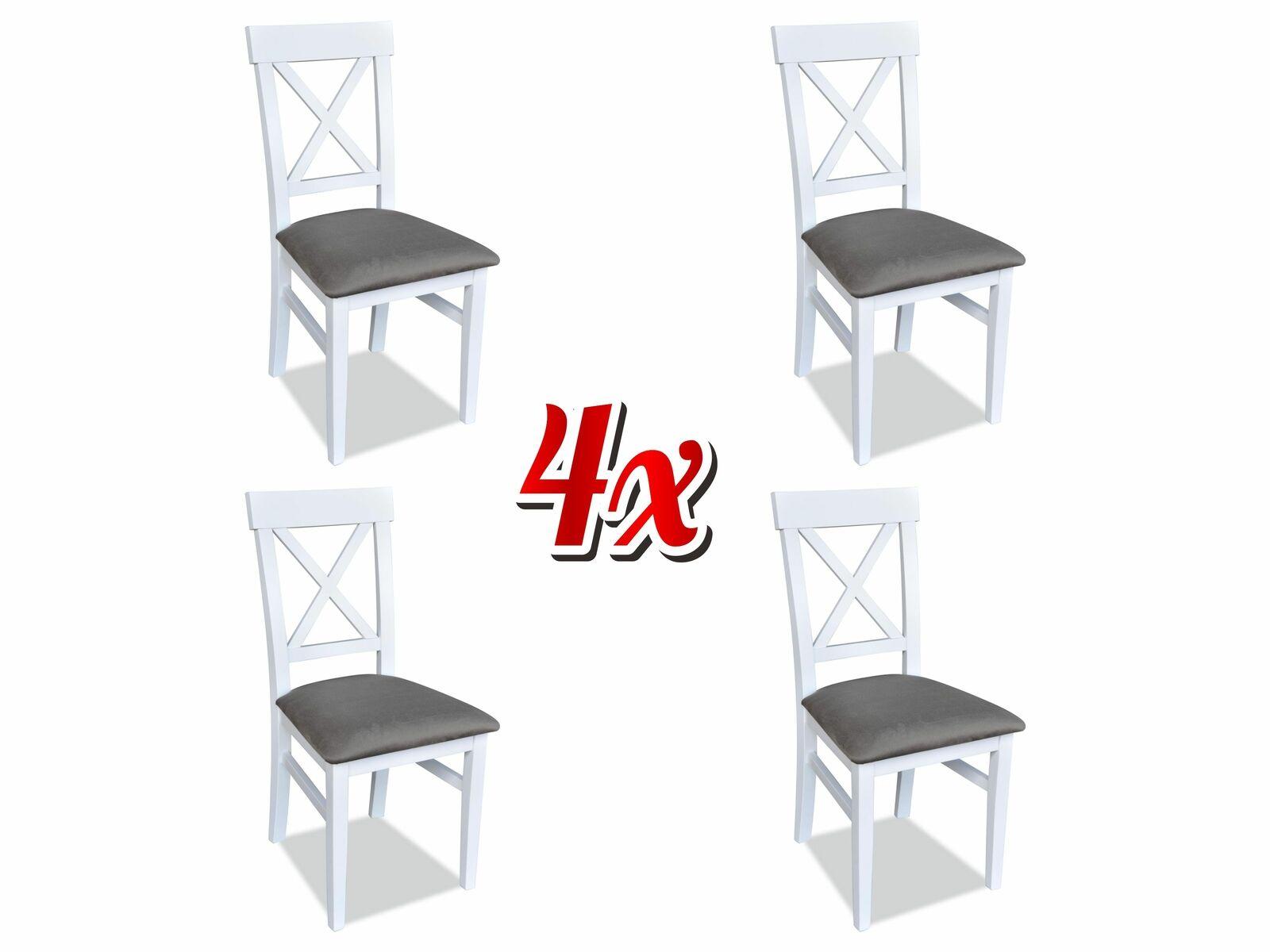 Garnitur Sessel Neu 4x Stühle Stuhl Polster Design Veranda Küchen Sitz Esszimmer