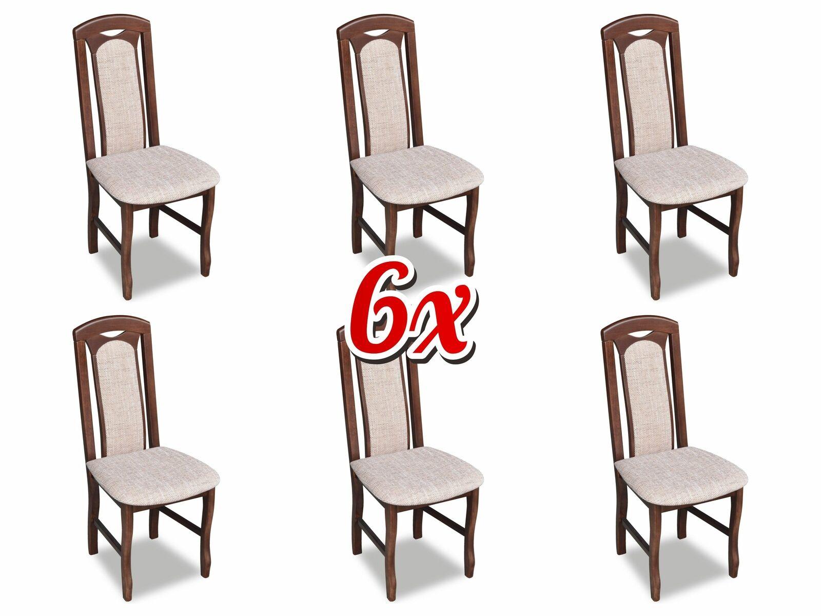 Esszimmer Stuhl Stühle Sitz Modern Massiv Holz Sessel Set 6x Luxus Restaurant