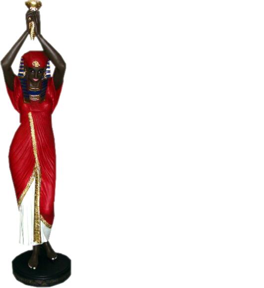 Design Stehleuchte Ägptische Frau Figur Steh Lampe Leuchten Steh