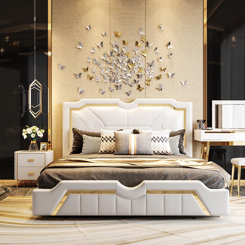 Design Bett Polster Luxus Doppel Hotel Betten Ehe 180x200cm Schlaf