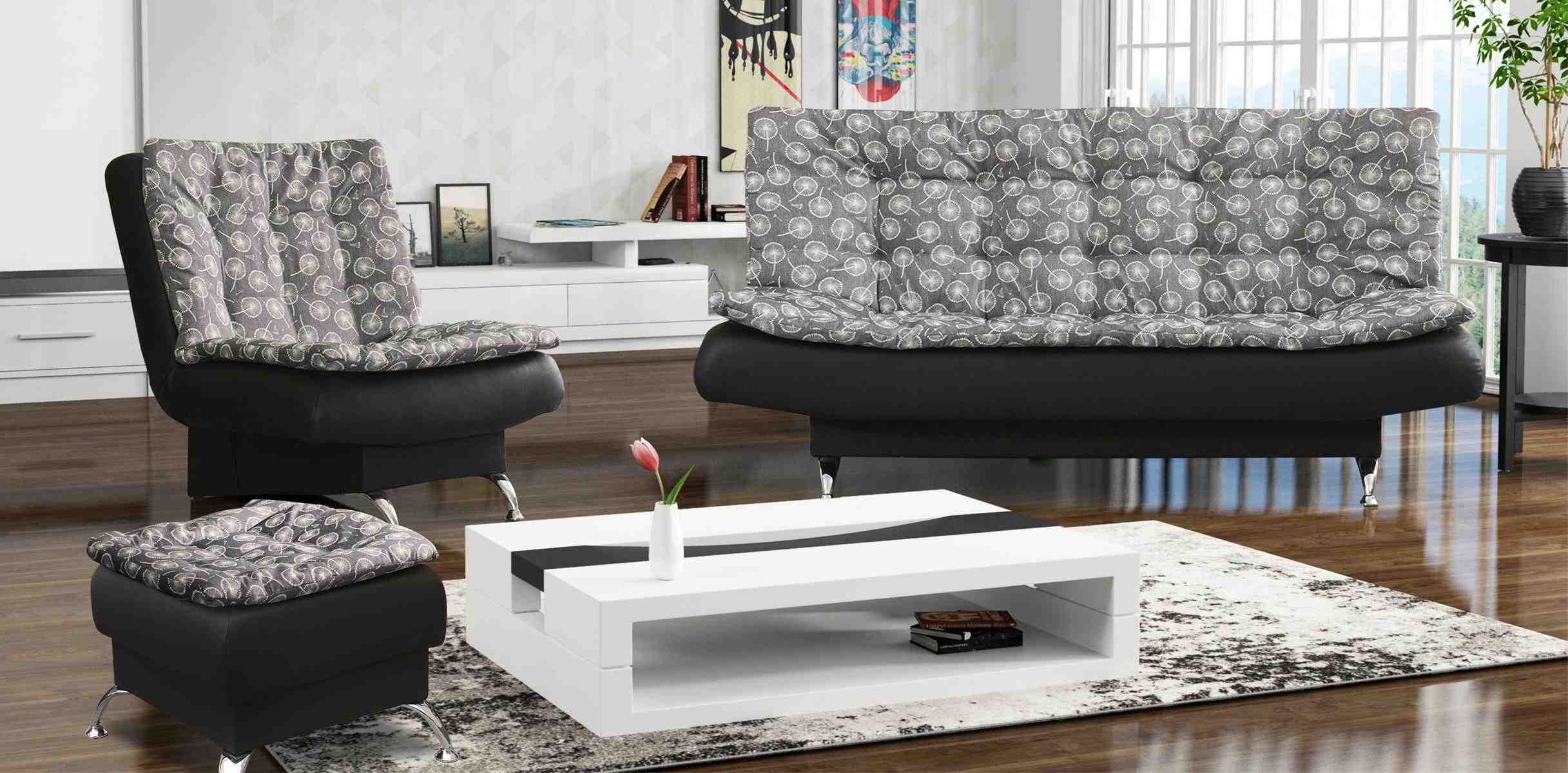 Relax Hocker Design Couch Lounge Sofa Sofagarnitur 3+1 Sitzer Wohnlandschaft Neu