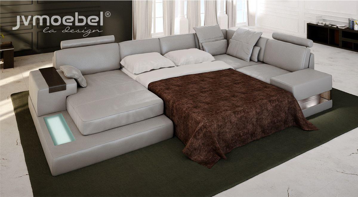 Moderne Eckcouch Lederpolster Couch Sofa U Form Wohnzimmer Design Ecksofa Möbel