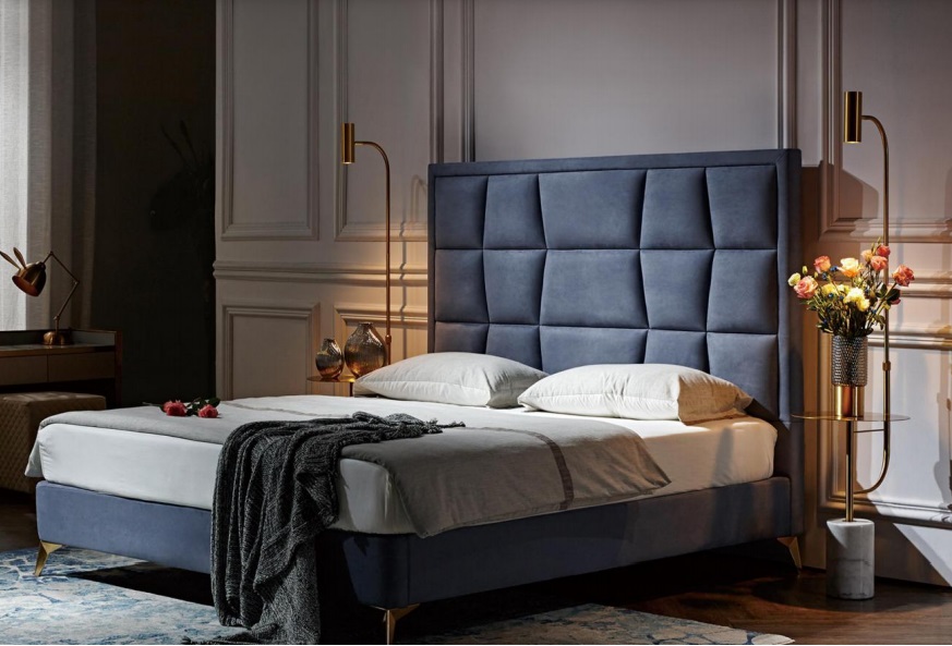 Design Bett Schlafzimmer Betten Textil Hotel Luxus Polster Sitz Stoff Neu Möbel