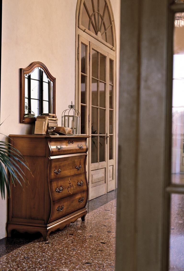 Kommode Sideboard Schrank Holz Kommoden Italienische Möbel Massiv Spiegel 2tlg