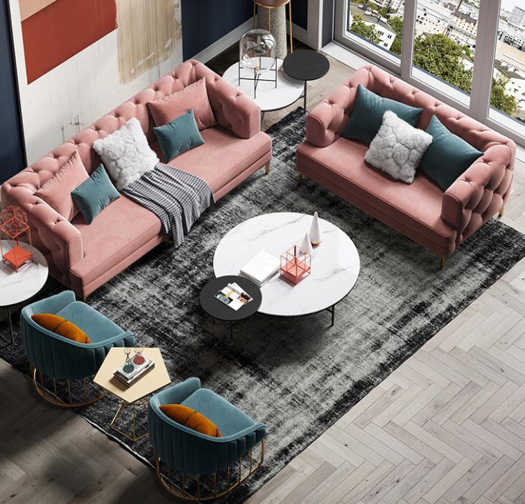 Wohnlandschaft Design Couch Lounge Sofas Textil Sofagarnitur 3+2 Sitzer Set Samt