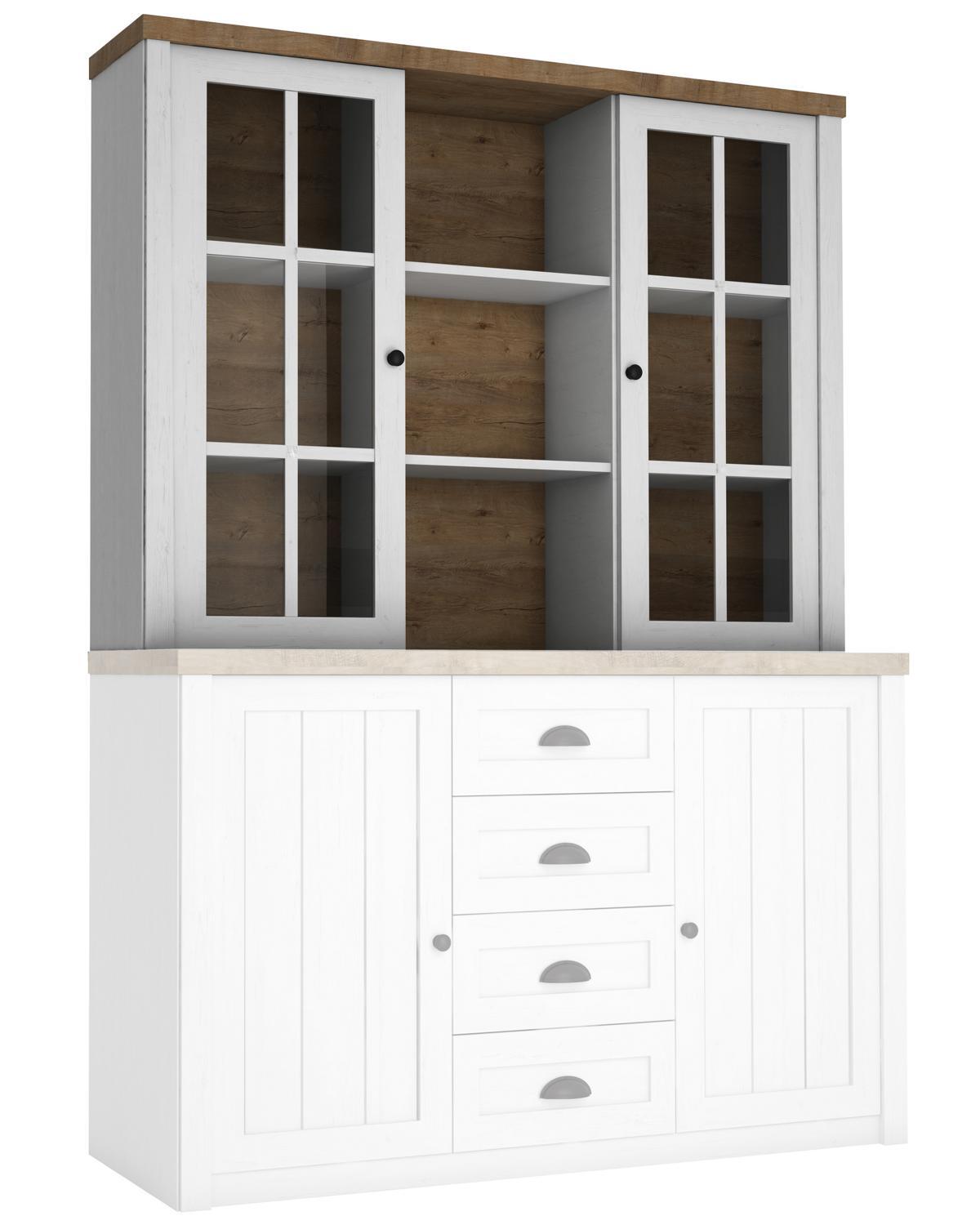 Klassische Schränke Schrank Anrichte Aufsatz Kommode Schrankwand W2D Kommode