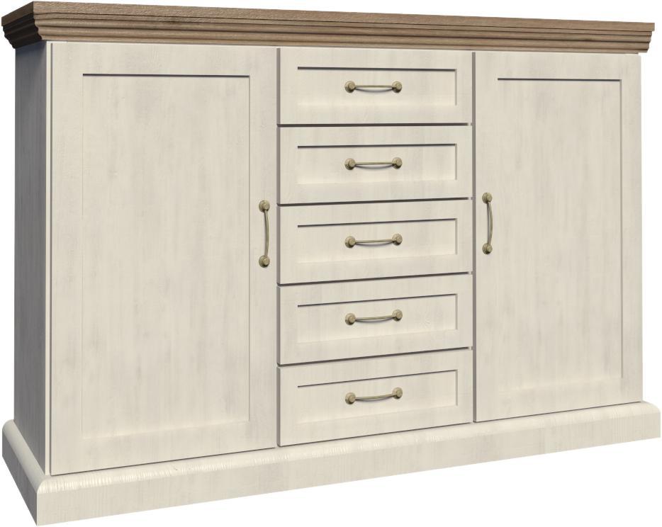 Kommode Wohnen Möbel Holz Sideboard Handarbeit Konsole Kommoden Low Board Luxus