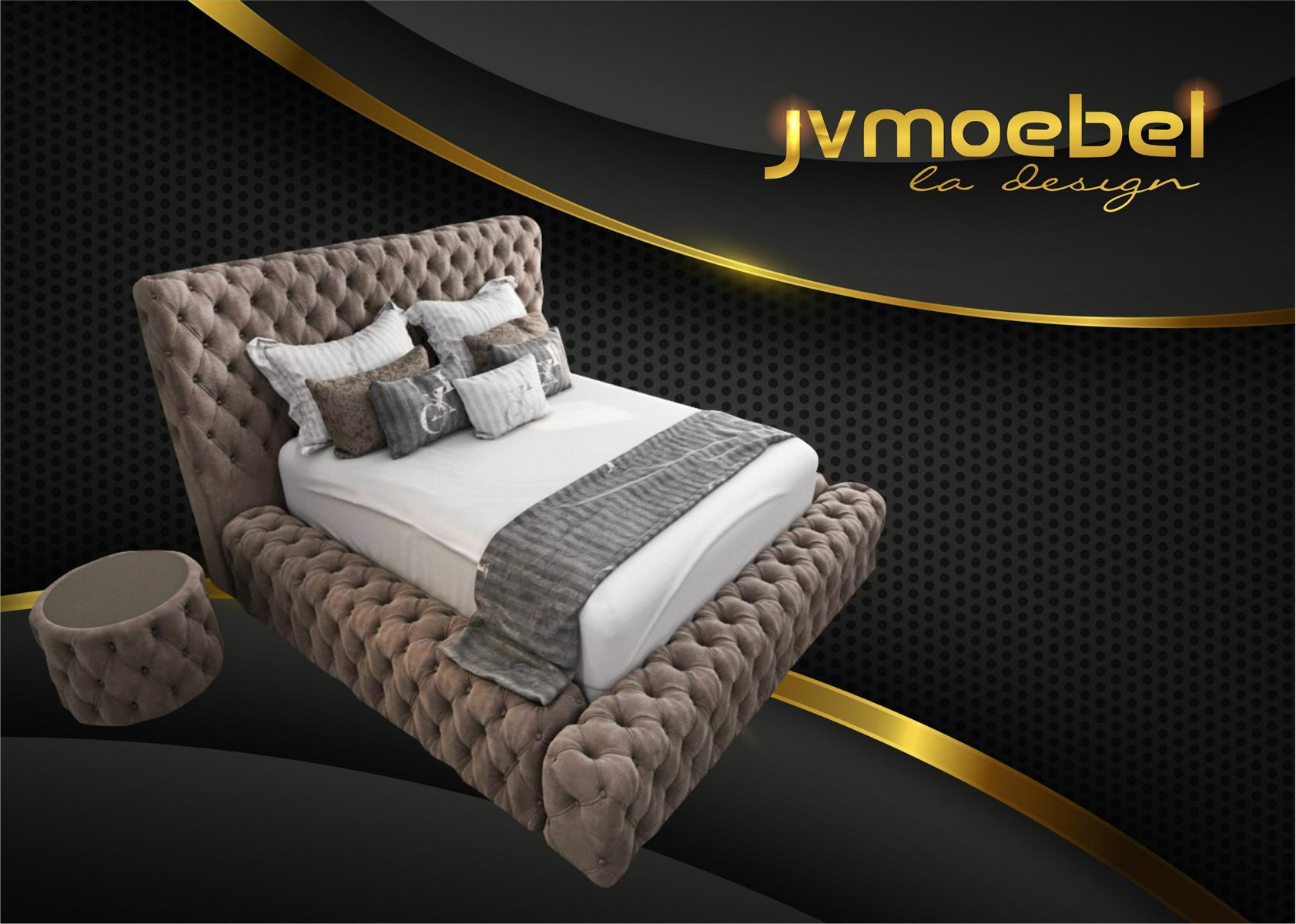 Bett Textil Schlafzimmer Möbel Luxus Moderne Betten Chesterfield Boxspring Neu