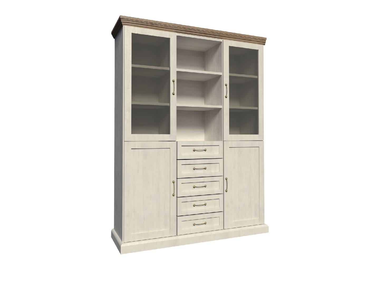 Vitrine W2D Design Wohnzimmer Schrank Weiß Moderne Vitrinen Holz Schränke Neu