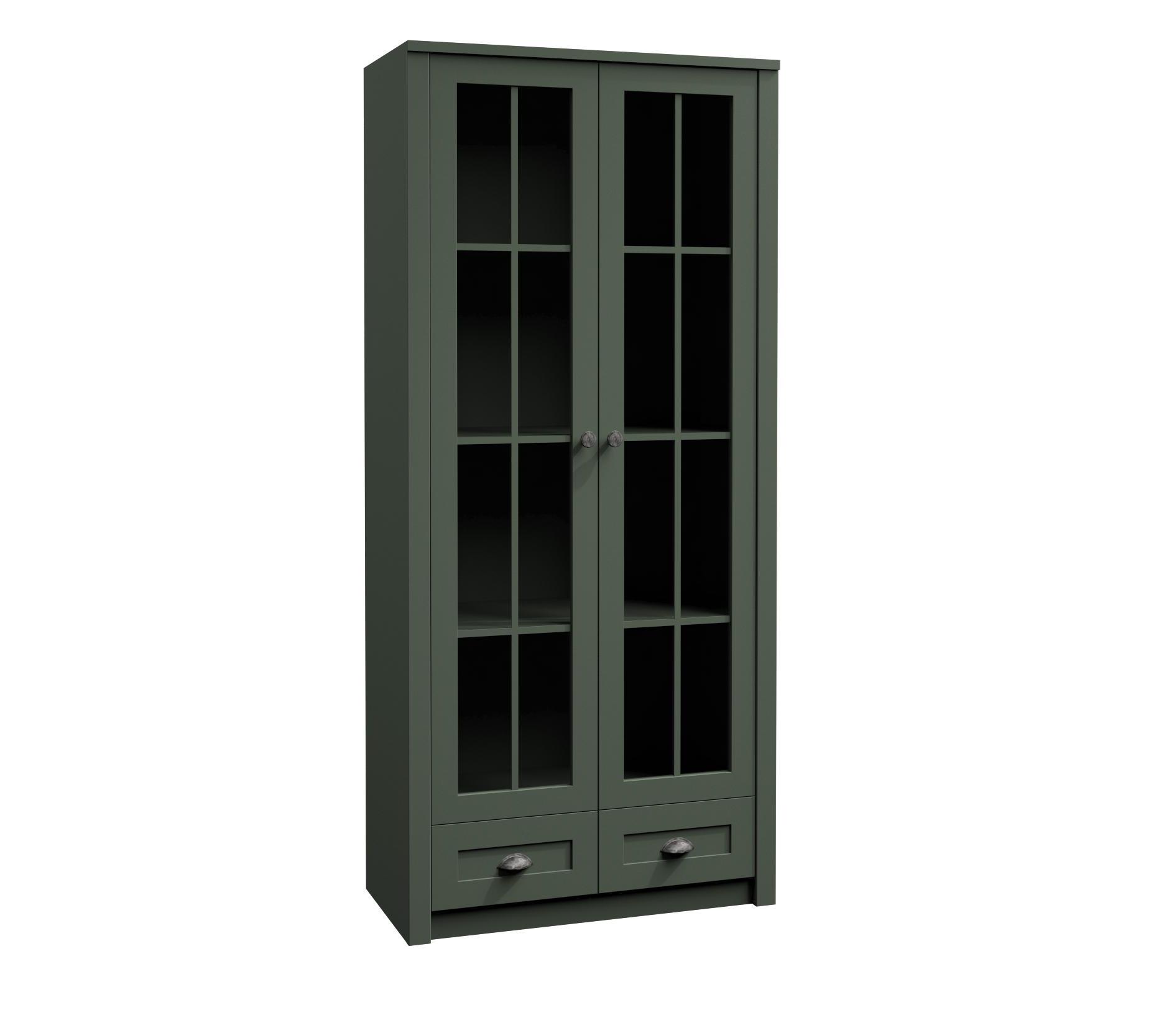 Landhaus Vitrinen Schrank Vitrine Handarbeit Wohnzimmer Schrank Holz Vitrine Neu