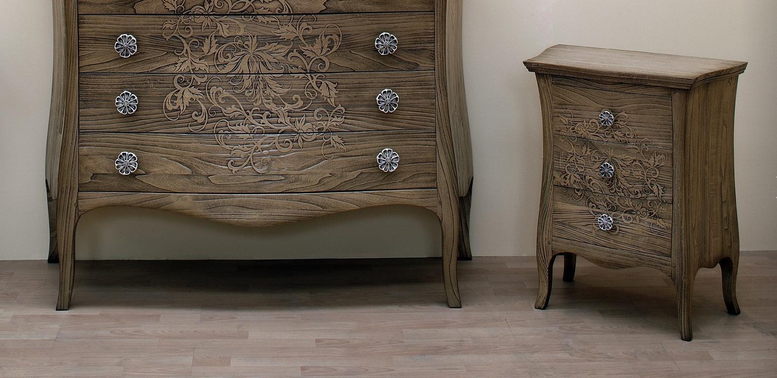 Nachttisch Nachtschrank Kommode Beistellschrank Nachtschränkchen Schrank Barock