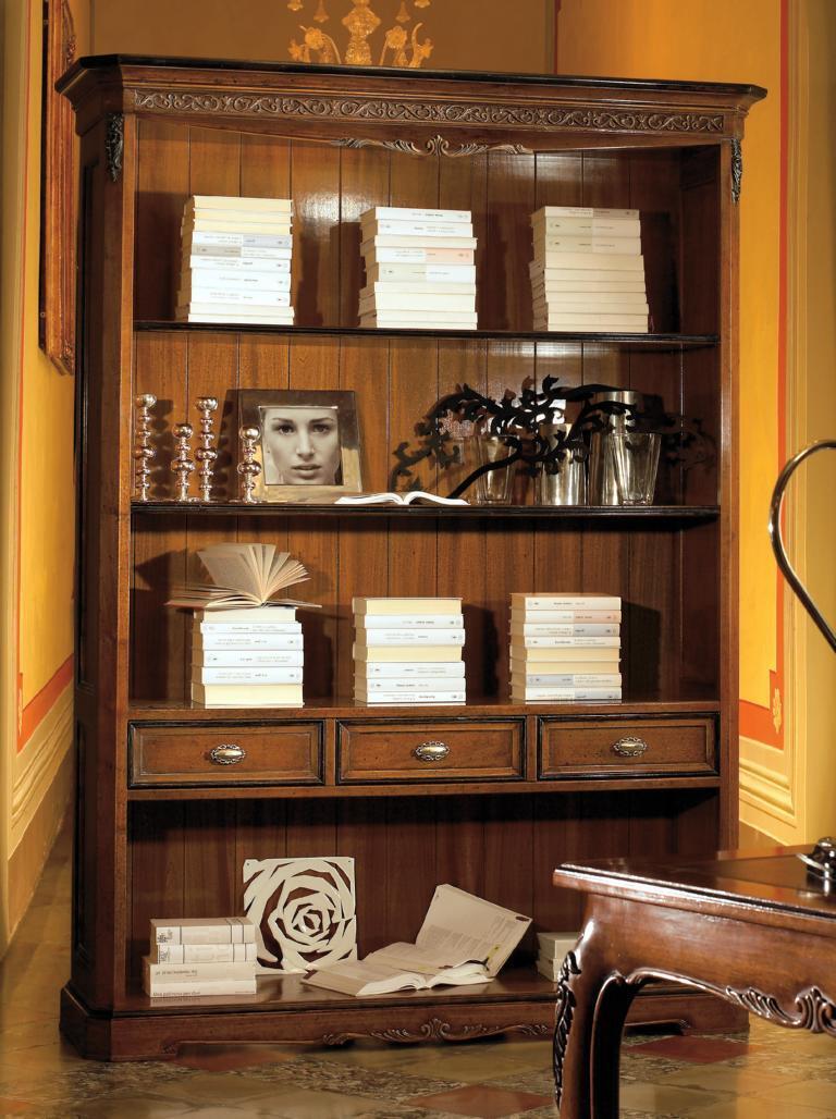 Büro Bücherregal Holz Bücherregal mit Schubladen Design Arbeitszimmer Möbel