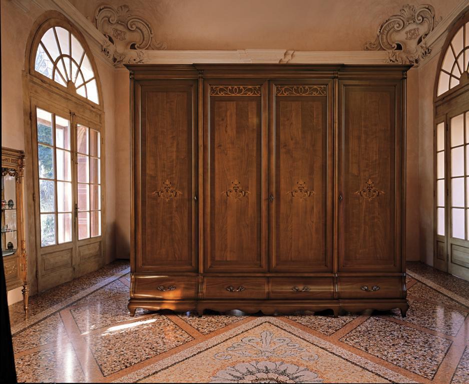 Massiv Holz Kleiderschrank Möbel Schrank Schlafzimmer Schränke Made in Italy
