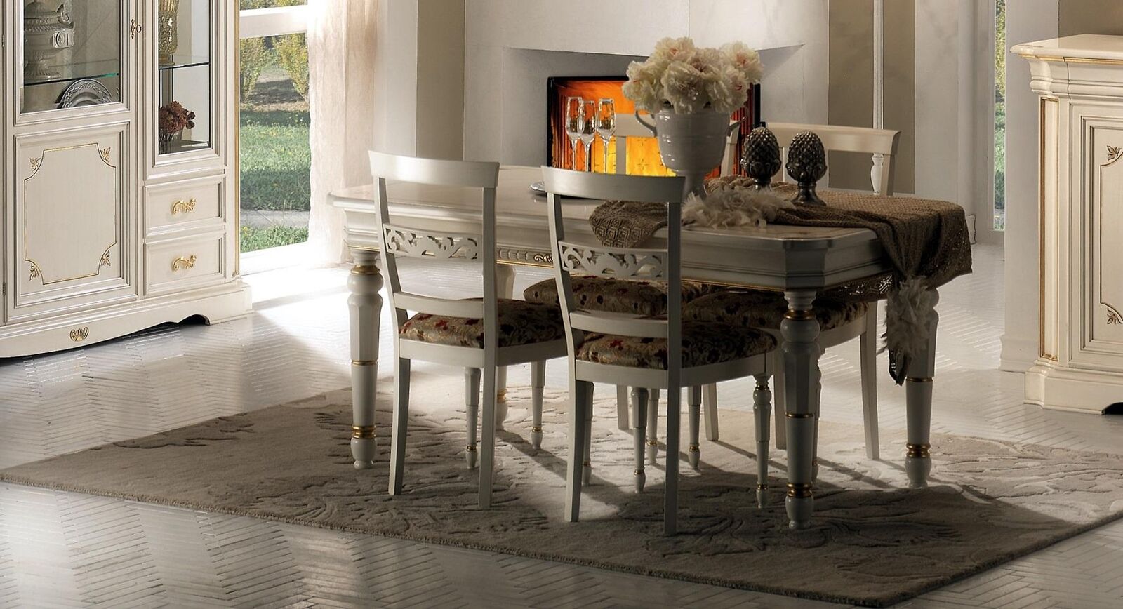 Modern Esszimmer Stühle Gruppe Lehnstuhl Garnitur Stuhl Armlehne 4x Stühle