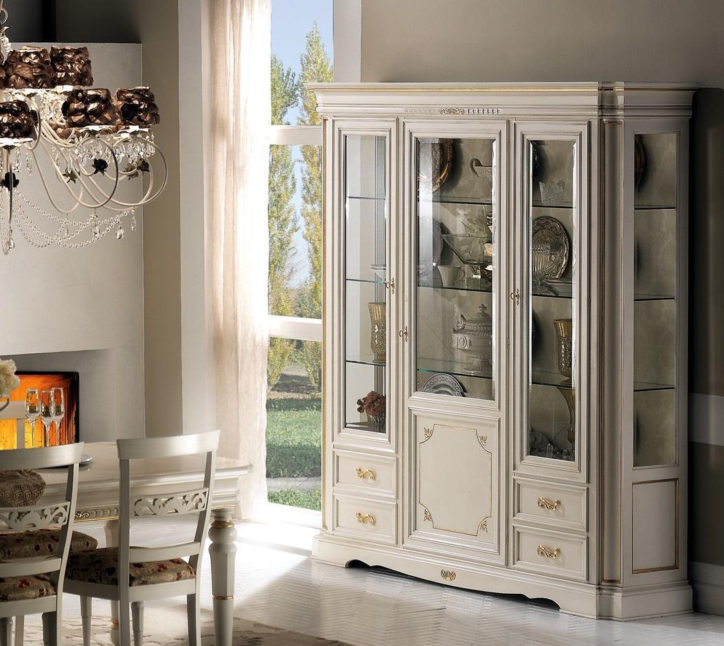 Vitrine Wohnzimmer Möbel Anrichte Glas Massive Holz Vitrinen Schrank Echtholz