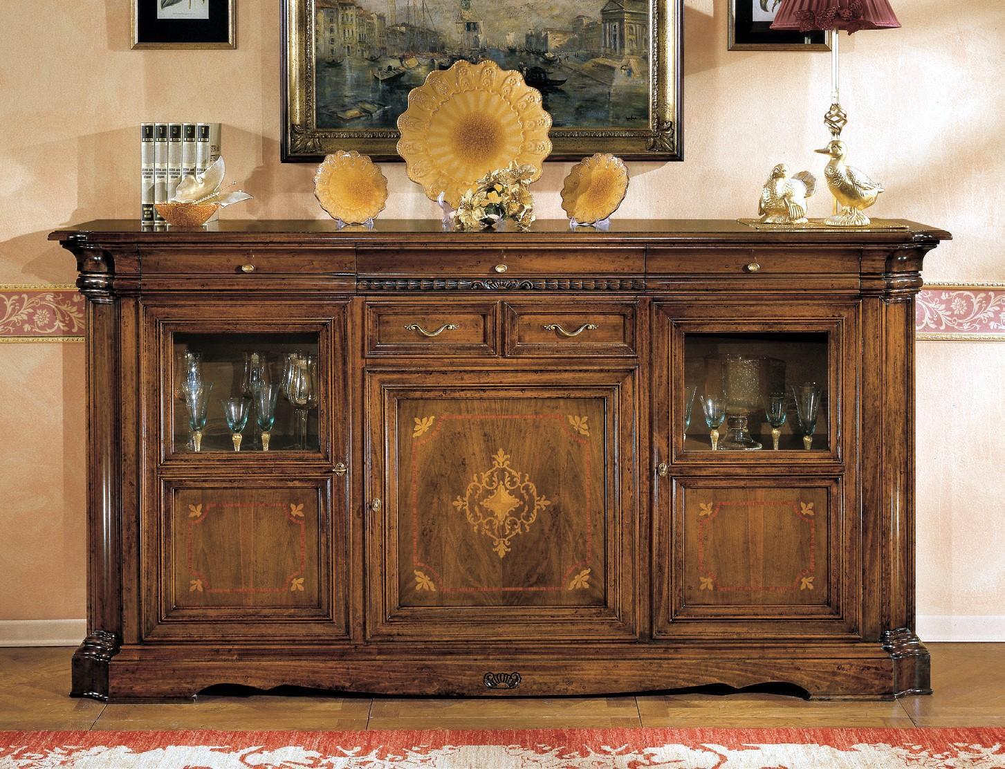 Anrichte Sideboard Kommode Schublade Vitrine Wohnzimmer Holz Buffetschrank