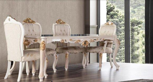 Tisch Esszimmertisch Esstisch Esszimmer Holz Tische Luxus Barock Ess Möbel Neu