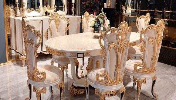 Tisch Esszimmertisch Luxus Esstisch Esszimmer Holz Tische Barock Ess Möbel Neu