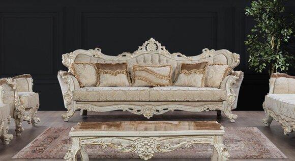 Dreisitzer Sofa 3 Sitz Sofa Sofas Barock Rokoko Sitz Stoff Stil Barock Möbel