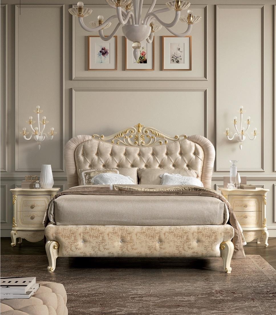 Luxus Chesterfield Bett Betten Polsterbett Doppel Italienisches Schlafzimmer Neu