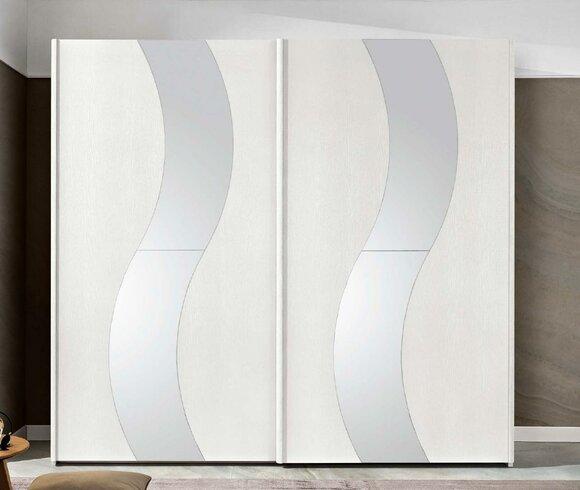 Kleiderschrank mit Schwebetüren Schrank Schränke Schlafzimmer Holz Design Modern