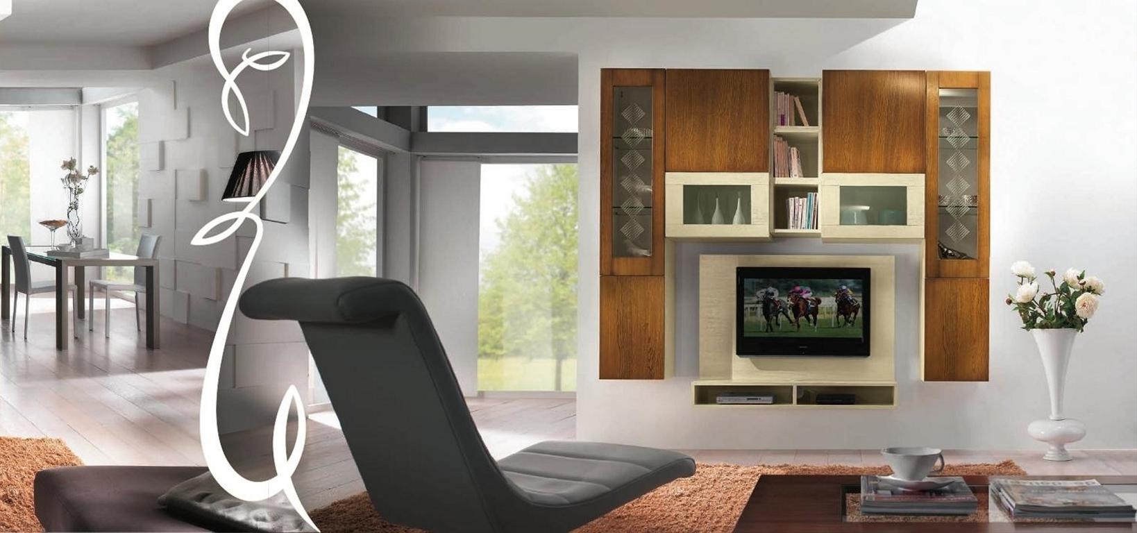 Wohnzimmer rtv Wandschrank Regal tv Holz Schränke Vitrine Wand Regale Italy
