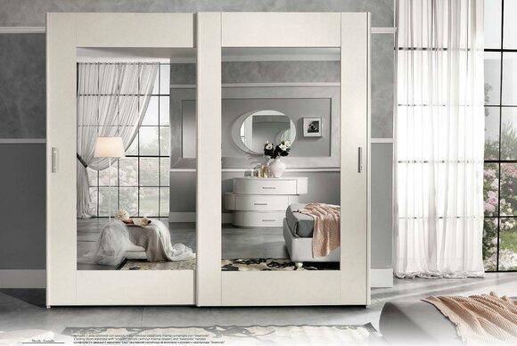 Luxus Kleiderschrank mit Schwebetüren Schlafzimmer Schränke Schrank Modern Holz