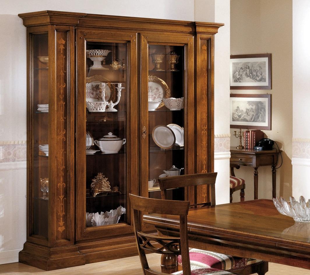 Vitrine 2 Tür Schrank Vitrinen Schränke Wohnzimmer Design Schrank Möbel Glas
