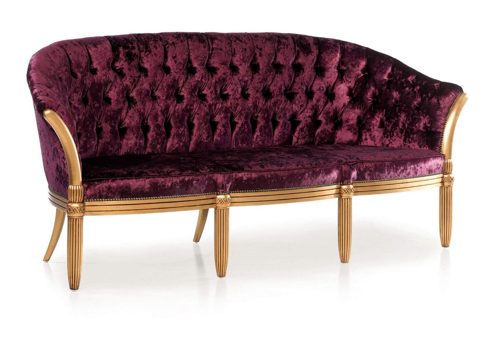 Sofa Dreisitzer Couch Klassische Polster 3 Sitzer Leder Couchen Samtsofa