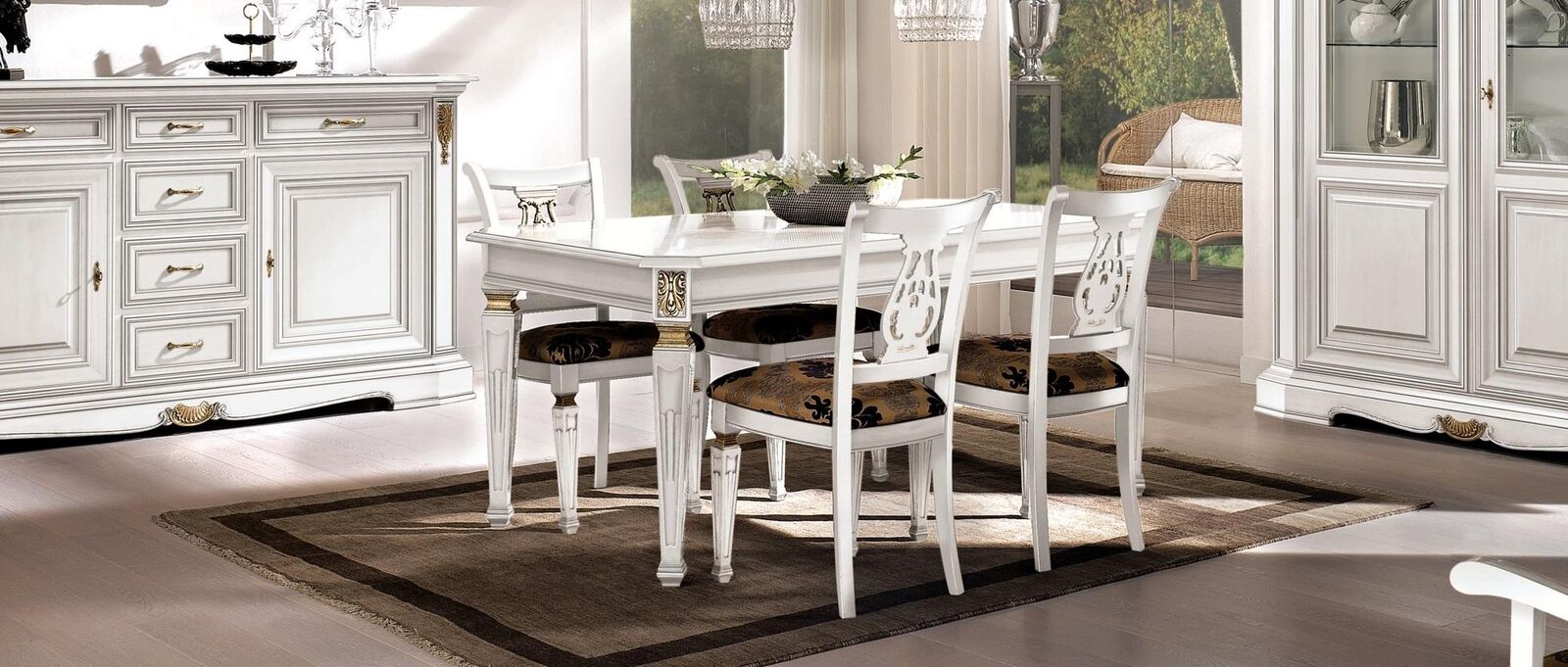 Esstisch Tisch Esszimmer Tische Luxus Weiß Holz Design Modern Italienische Möbel