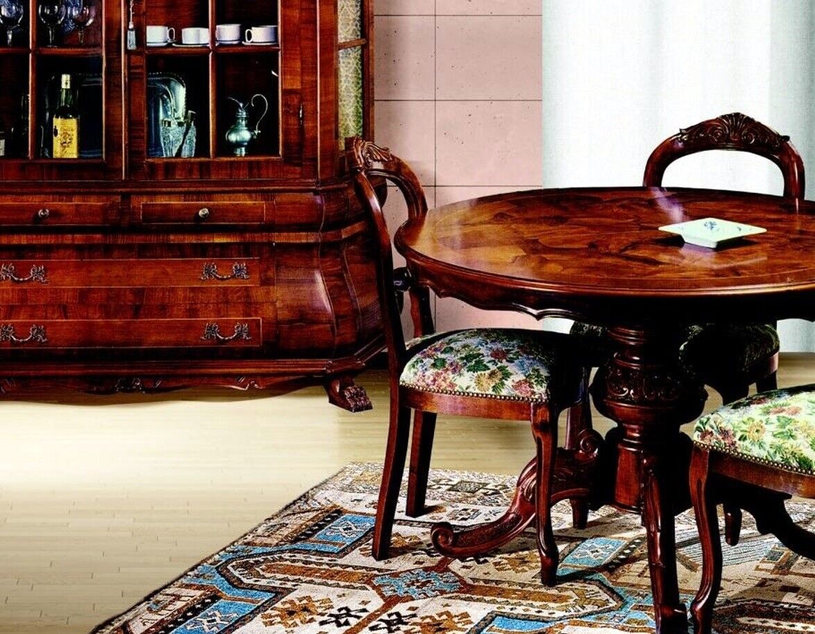 Rund Esstisch Esszimmer Tisch Ausziehbarer Luxus Tische Holz Italienische Möbel