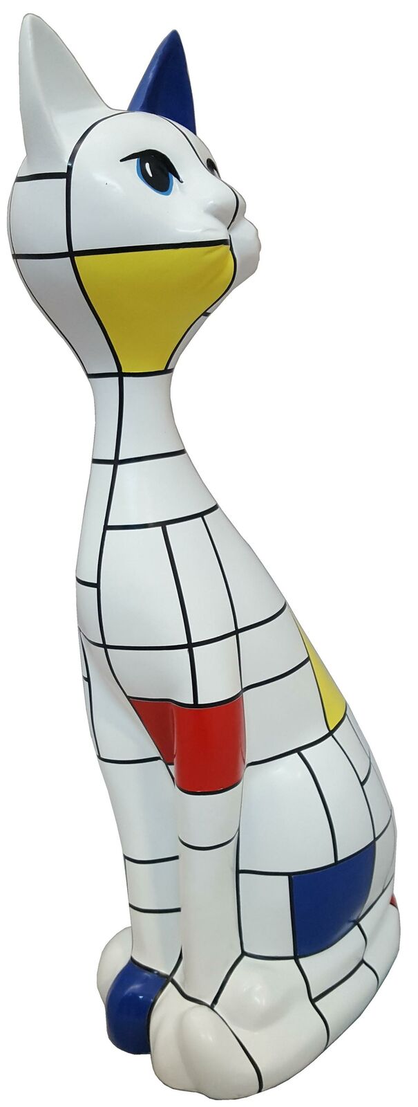 Designer Katze Dekorative Statuen Modern Bemalte Figuren Abstrakte Statuen 95cm